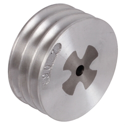 Keilriemenscheibe aus Aluminium Profil XPA, SPA und A (13) 3-rillig Nenndurchmesser 125mm, Produktphoto