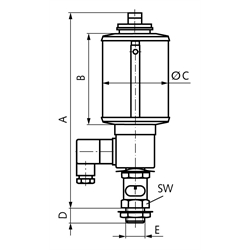 Elektro-Tropföler ELO 230V 50Hz Inhalt 200ml , Technische Zeichnung