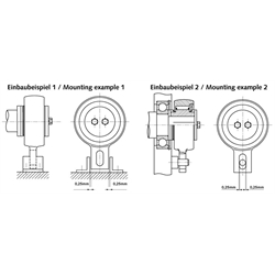 Anbau-Freilauf BSEU40-35 nach europäischer Bauart Innen-Ø 35mm Außen-Ø 118mm Breite 55mm mit Passfedernut am Innenring, Technische Zeichnung