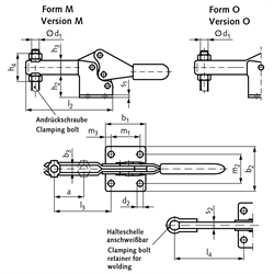 Horizontal-Spanner Form O Größe 75 , Technische Zeichnung