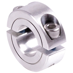 Geteilter Klemmring Aluminium Bohrung 0,75 Zoll = 19,05mm mit Schrauben DIN 912 A2-70, Produktphoto