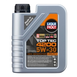 LIQUI MOLY Top Tec 4200 5W-30 New Generation 5l 3707 Verpackungseinheit = 4 Stück (Das aktuelle Sicherheitsdatenblatt finden Sie im Internet unter www.maedler.de in der Produktkategorie), Produktphoto