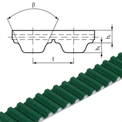 PU-Zahnriemen Profil AT5 Breite 32mm Meterware 32 AT5 PAZ = Polyamidgewebe auf der Zahnseite , Produktphoto