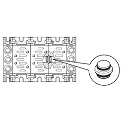 Druckbereichs- trennscheibe für VDMA Grundplatten , Technische Zeichnung