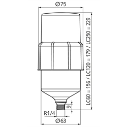 perma Stützkonsole STAR G1/4a x G1/4i 109420, Technische Zeichnung