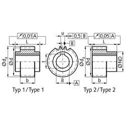 Präzisions-Stirnzahnrad aus 16MnCr5 Modul 3 20 Zähne Bohrung 32H6 gehärtet und geschliffen schräg verzahnt 19°31'42" linkssteigend Außendurchmesser 69,7mm, Technische Zeichnung