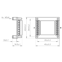 Motorcontroller / Regelgerät SFRG 05 für Gleichstromantriebe mit Bürsten, Technische Zeichnung