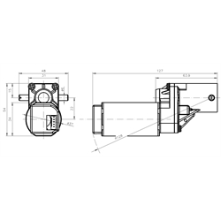 Linearantriebe (Hubgeräte) SFL, 12 V - 24 V, Technische Zeichnung