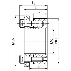 Spannsatz COM-CB3 mittlere Reihe Bohrung 35mm Größe 35x65x30mm, Technische Zeichnung