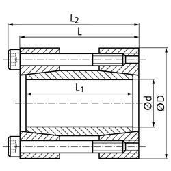 Spannsatz ST-K Bohrung 18mm Größe 18x50x50mm, Technische Zeichnung