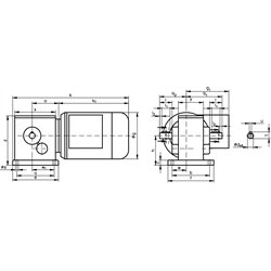 Schnecken-Stirnradgetriebemotor SRM 90 Watt 230/400V 50Hz IE1 i=35:1 Abtriebsdrehzahl ca. 40 /min Md2=16Nm (Betriebsanleitung im Internet unter www.maedler.de im Bereich Downloads), Technische Zeichnung