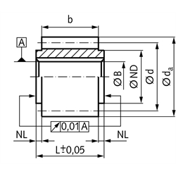 Präzisions-Stirnzahnrad aus 16MnCr5 Modul 1 36 Zähne Bohrung 15mm gehärtet und geschliffen Außendurchmesser 38mm, Technische Zeichnung