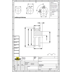 Zahnriemenräder in Sonderanfertigung, Technische Zeichnung