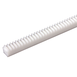 Zahnstange aus POM weiß Modul 1 Zahnbreite 15mm Gesamthöhe 15mm Länge 500mm , Produktphoto